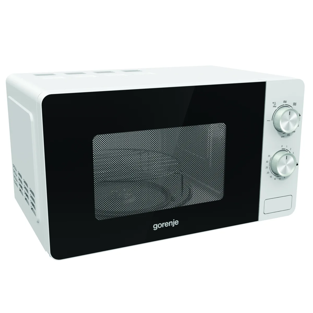 Мікрохвильова піч Gorenje, 20л, механічне управління, 800Вт, функція гриля, білий колір.