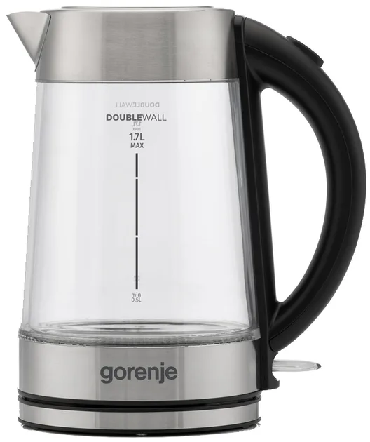 Електрочайник Gorenje Скло 1,7 л Нержавіюча сталь 2200 Вт