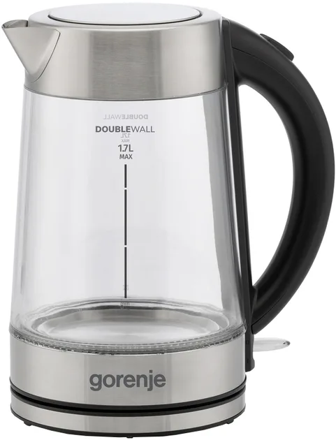 Электрочайник Gorenje Стекло 1,7 л Нержавеющая сталь 2200 Вт