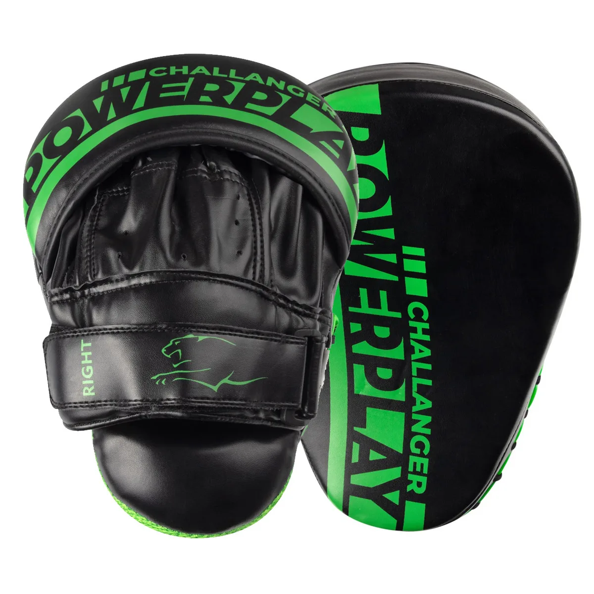 Лапи боксерські Active Point PU 22х19 см Чорно-Зелені
