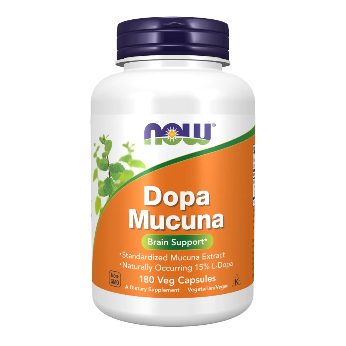 Dopa Mucuna NOW Foods 180 капсул L-дігідроксифенілаланін рослинний