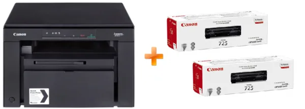 Багатофункціональний пристрій Canon лазерний A4 чорний з картриджами 725 2шт