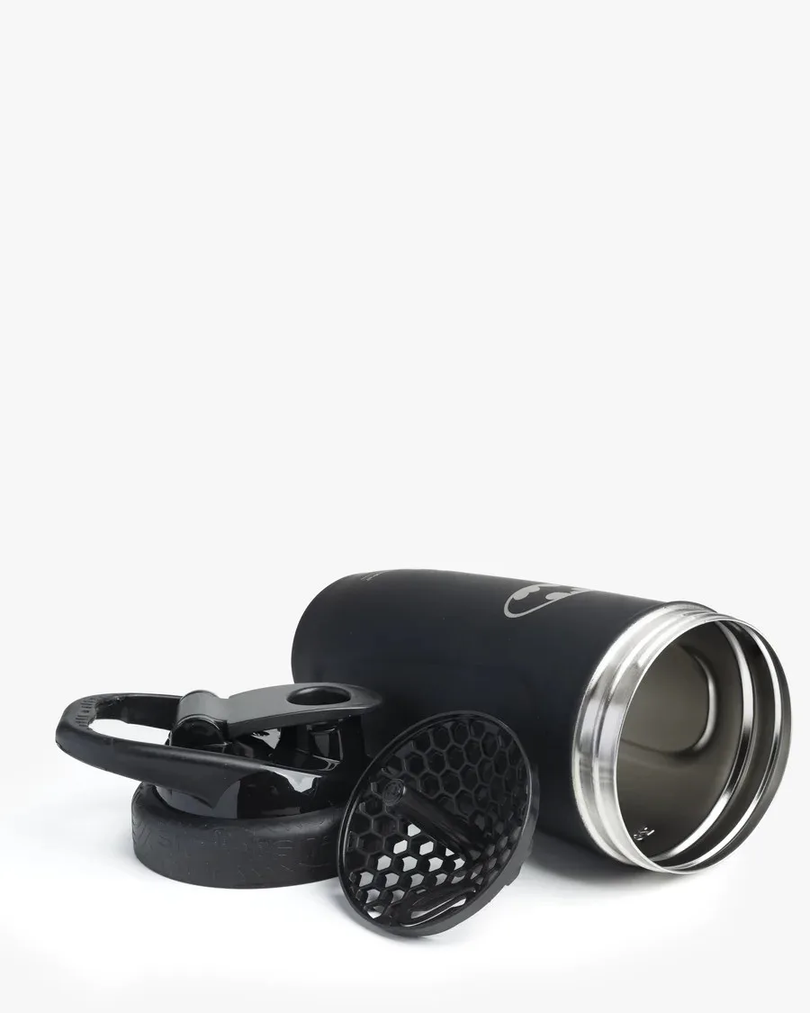 Шейкер спортивний SmartShake нержавіюча сталь 900 мл чорний