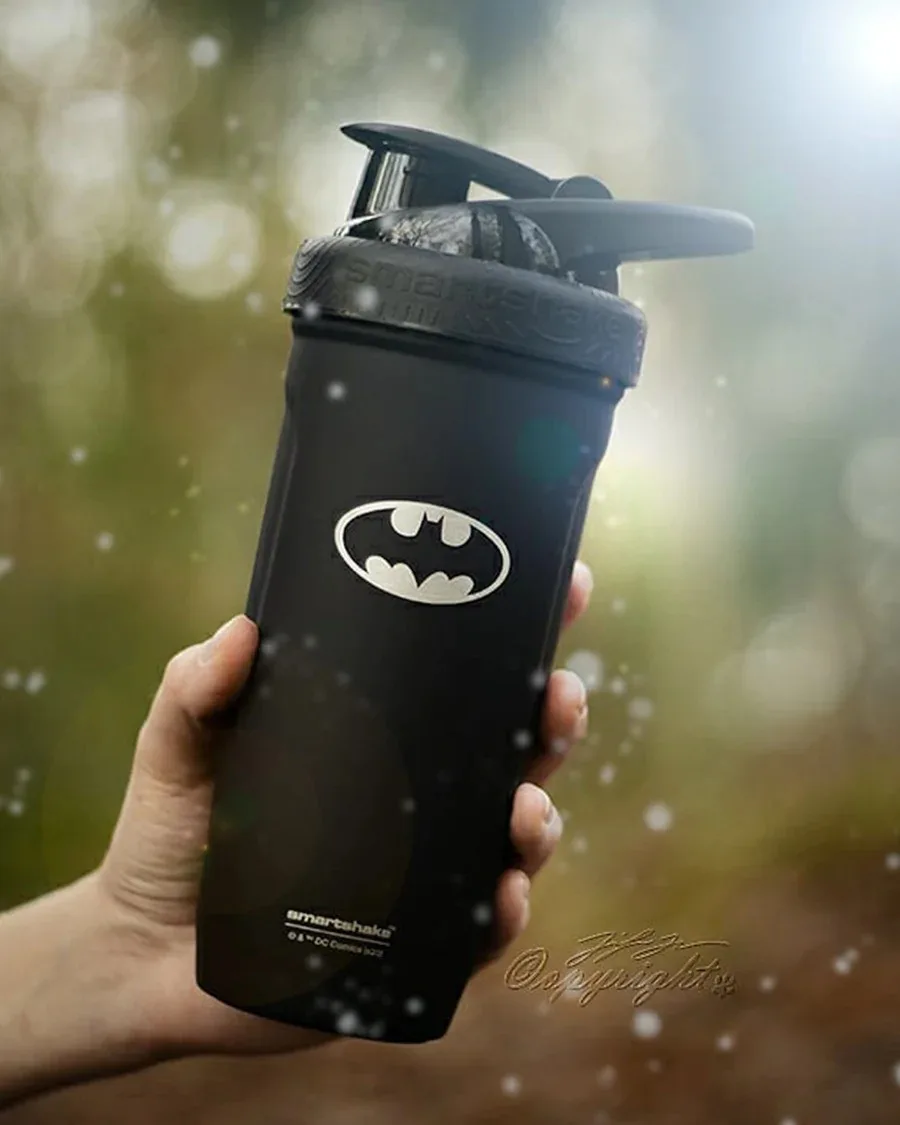 Шейкер спортивний SmartShake нержавіюча сталь 900 мл чорний