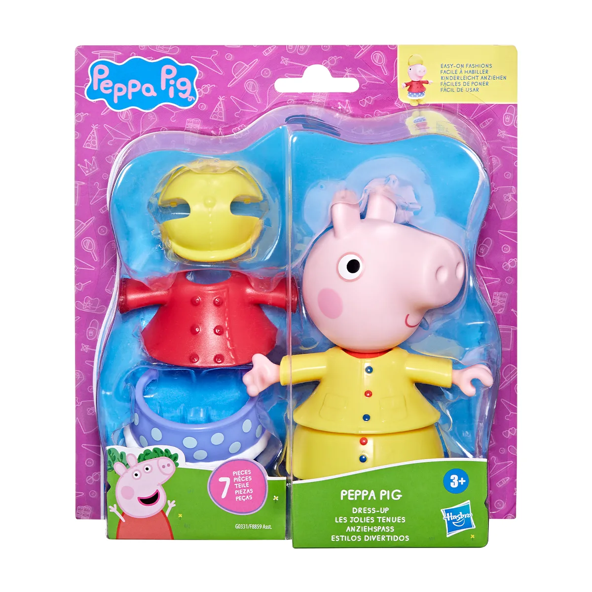 Ігровий набір Peppa Pig полімер 15 см кораловий блакитний жовтий