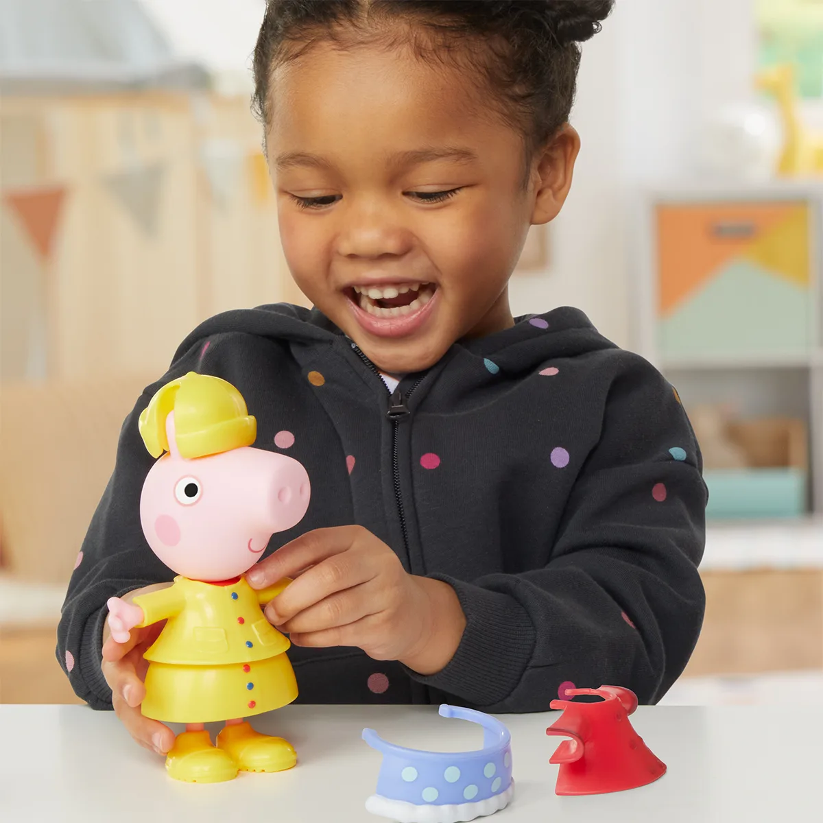 Ігровий набір Peppa Pig полімер 15 см кораловий блакитний жовтий