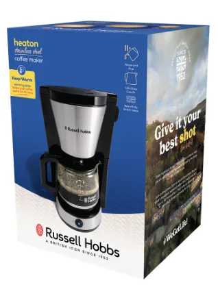 Кавоварка Russell Hobbs Крапельна 1,25 л Чорна