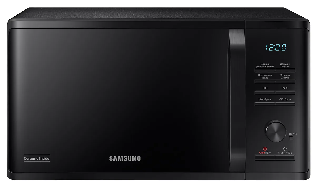 Мікрохвильова піч Samsung з грилем 23 л 800 Вт чорна