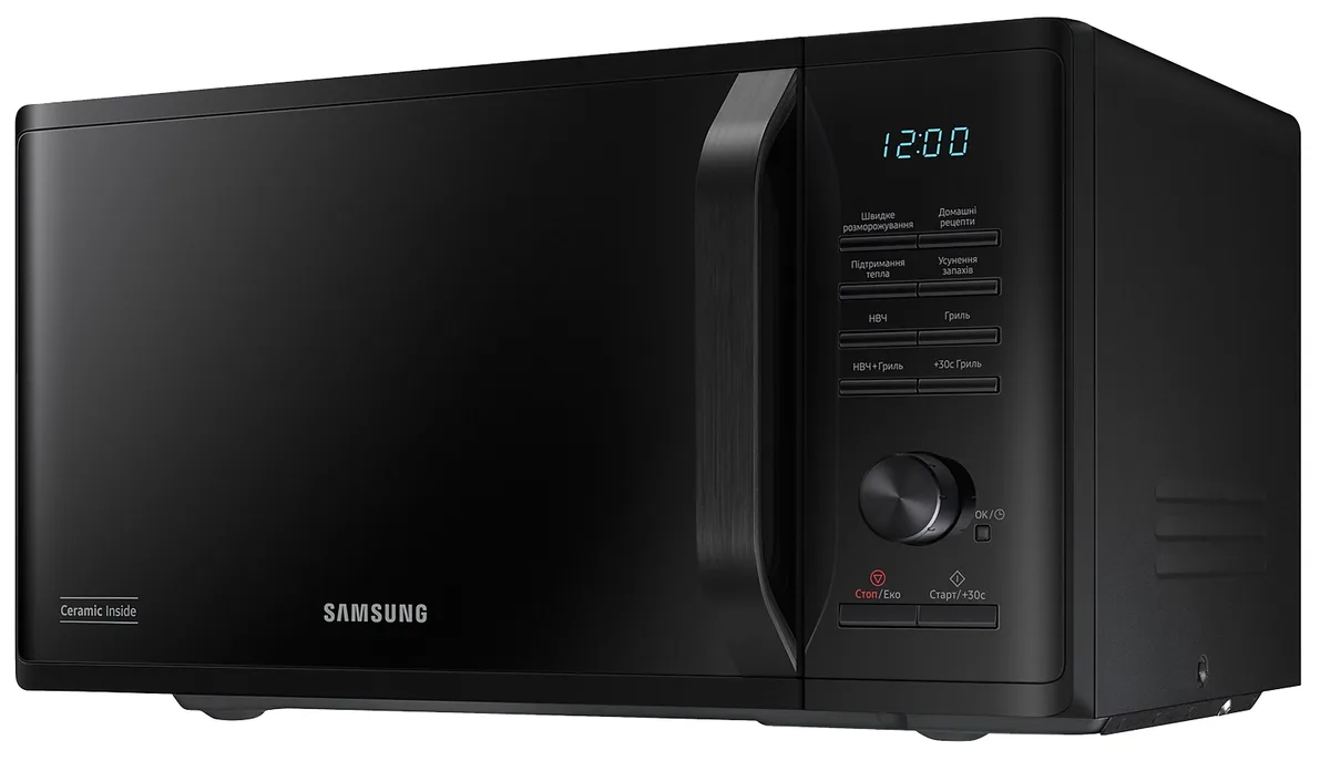 Мікрохвильова піч Samsung з грилем 23 л 800 Вт чорна