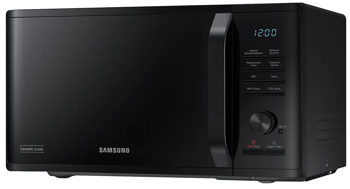 Мікрохвильова піч Samsung з грилем 23 л 800 Вт чорна