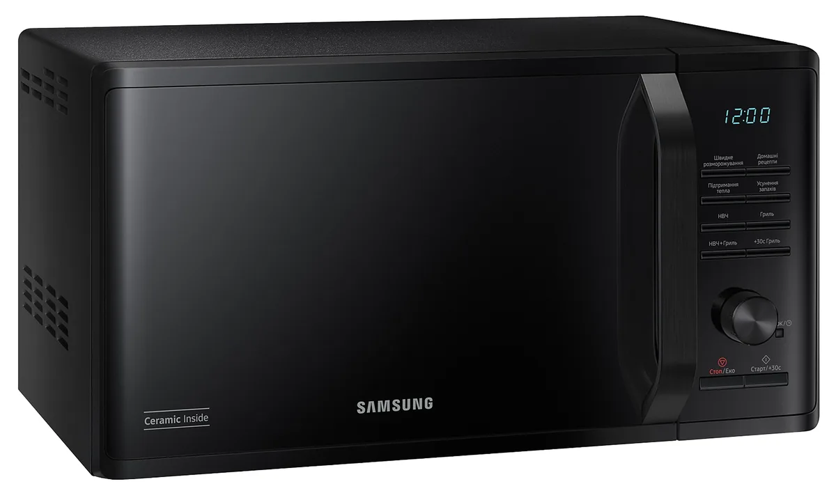 Мікрохвильова піч Samsung з грилем 23 л 800 Вт чорна