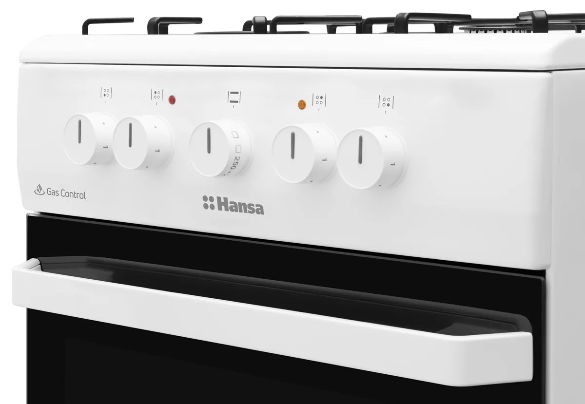 Комбінована плита Hansa Емаль 50х85х60 см Білий 4 конфорки 68 л