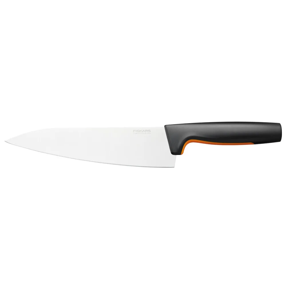 Кухонный нож для шеф-повара Fiskars Functional Form, большой, 199 см, из нержавеющей стали, пластиковой ручкой, черного цвета