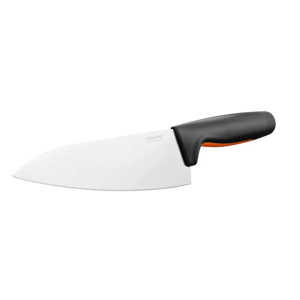 Кухонный нож для шеф-повара Fiskars Functional Form, большой, 199 см, из нержавеющей стали, пластиковой ручкой, черного цвета
