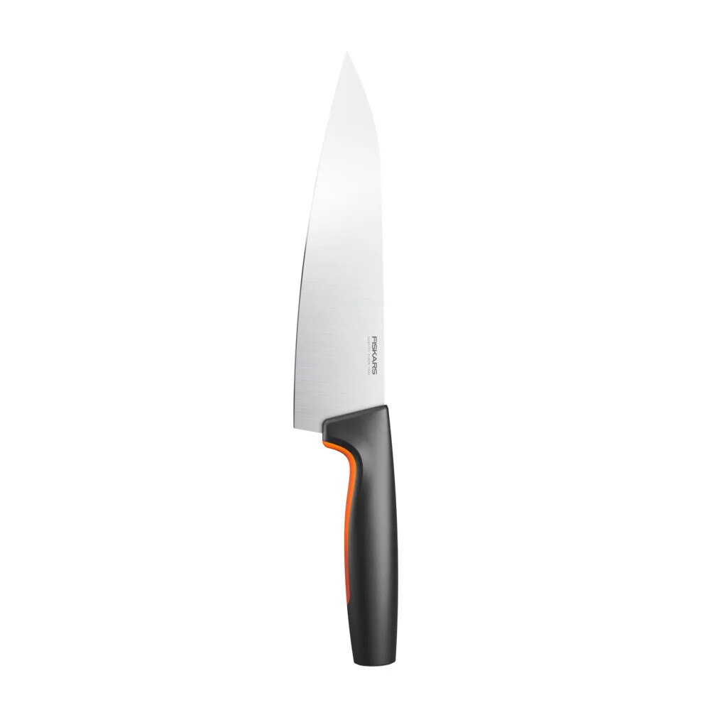 Кухонный нож для шеф-повара Fiskars Functional Form, большой, 199 см, из нержавеющей стали, пластиковой ручкой, черного цвета