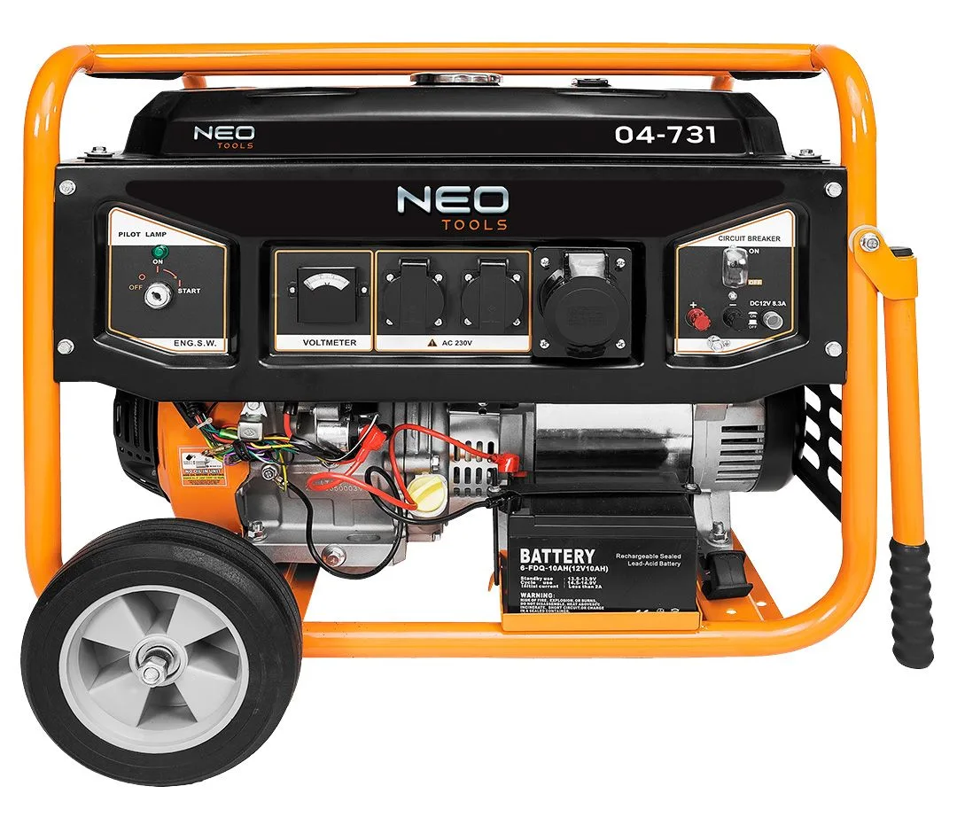 Генератор бензиновий Neo Tools 6.5кВт електростартер автономний живлення для побутових приладів електрогенератор