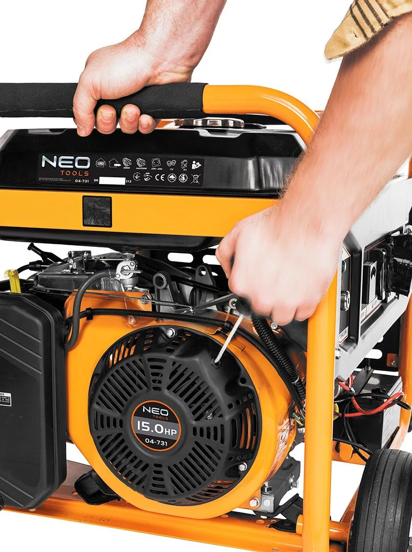 Генератор бензиновий Neo Tools 6.5кВт електростартер автономний живлення для побутових приладів електрогенератор