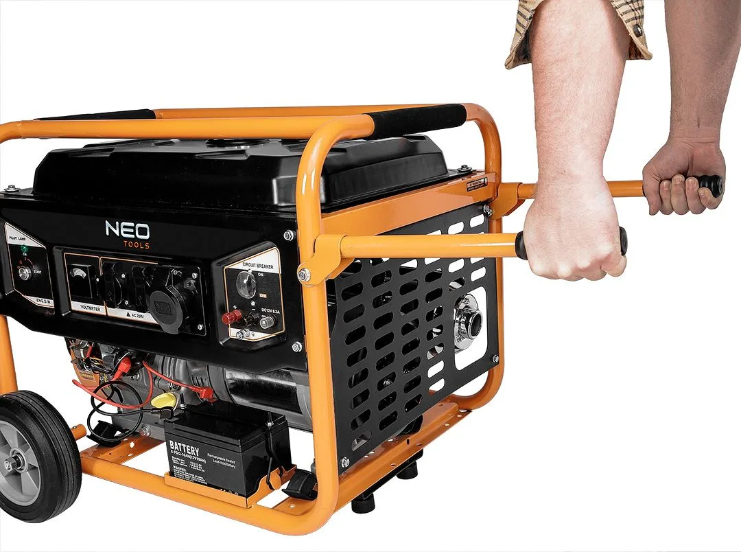 Генератор бензиновий Neo Tools 6.5кВт електростартер автономний живлення для побутових приладів електрогенератор