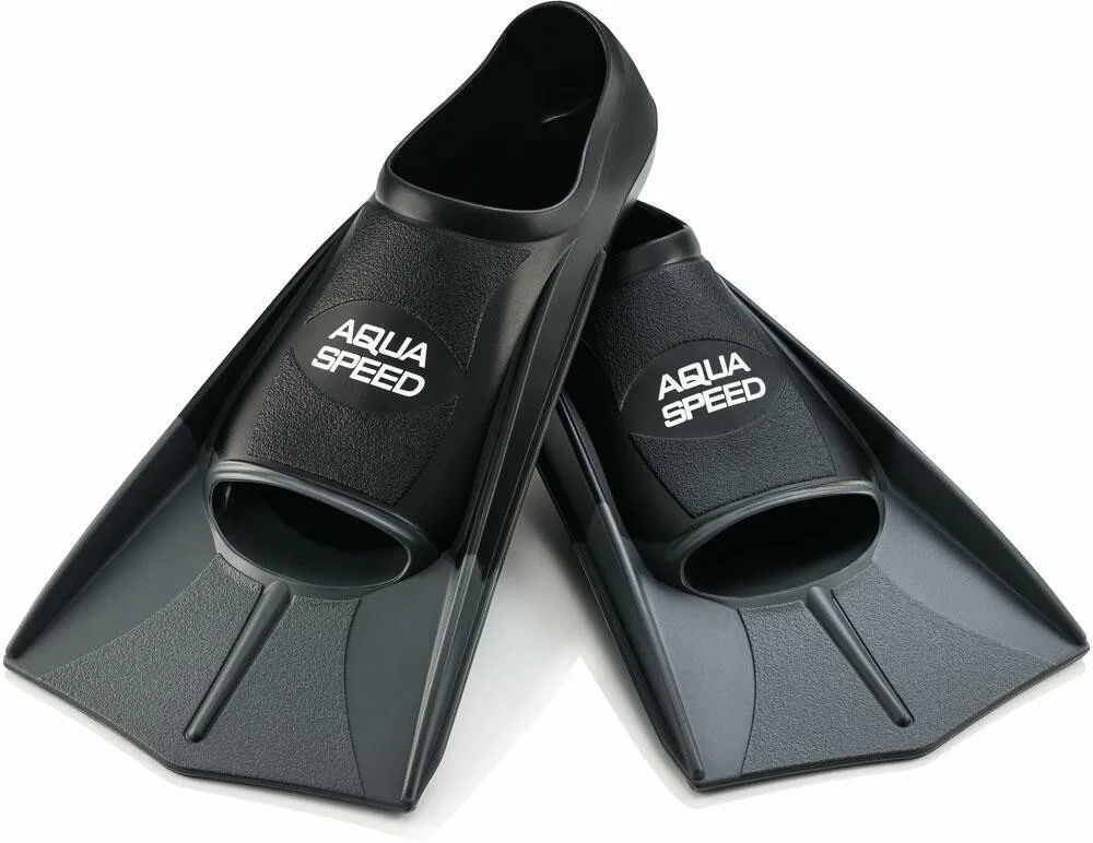 Ласти Aqua Speed силіконові 33-34 чорні сірі унісекс