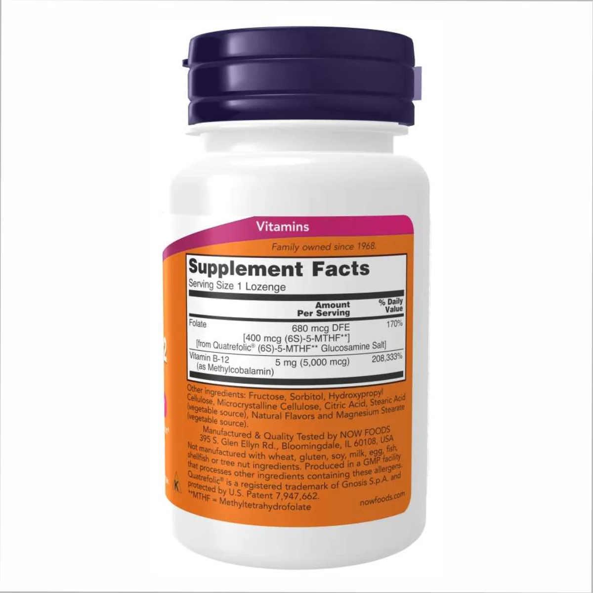 Methyl B-12 Now Foods 5000 мкг 60 леденцов для рассасывания