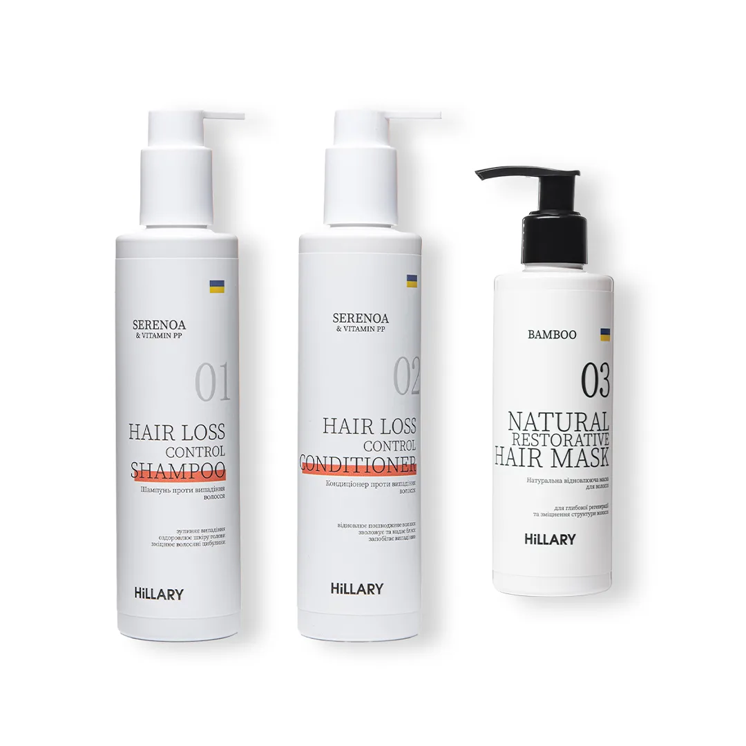 Набір Serenoa & РР Hair Loss Control, 500 мл + Натуральна маска Bamboo, 200 мл
