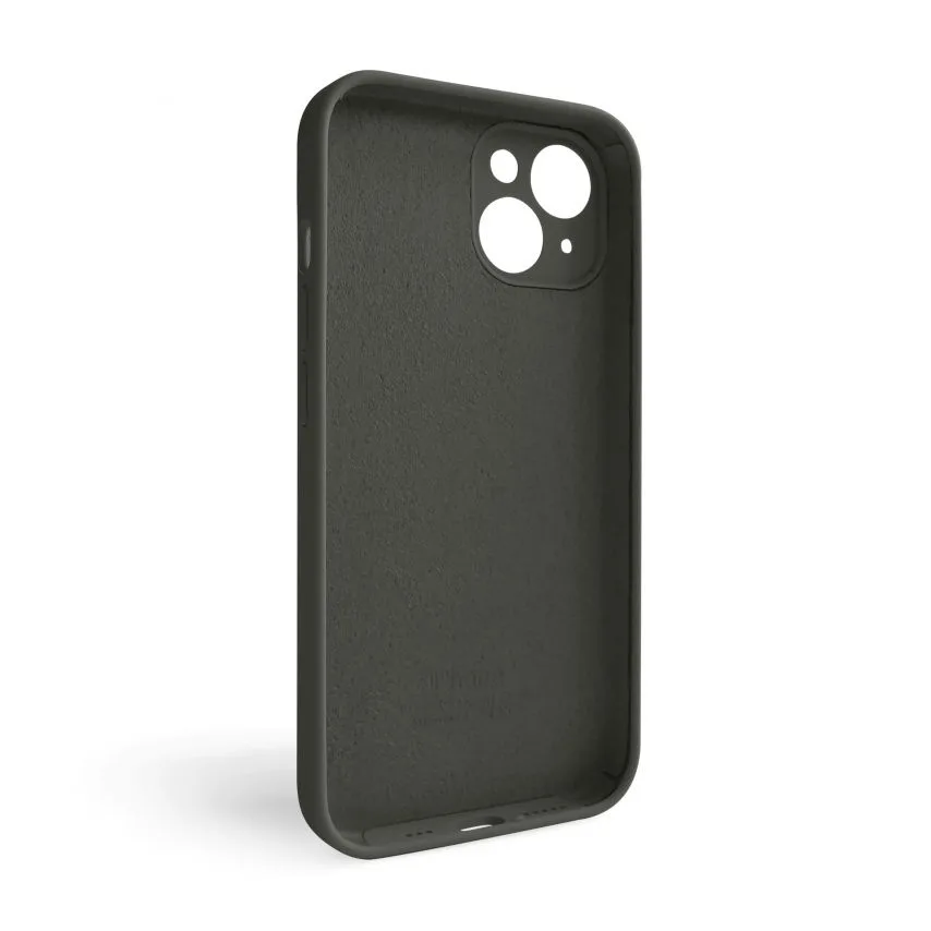 Силіконовий чохол для iPhone 15  сірий закрита камера