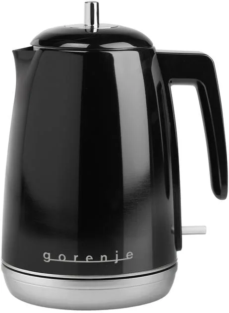 Электрический чайник Gorenje 1,7л с контролем Strix, черного цвета