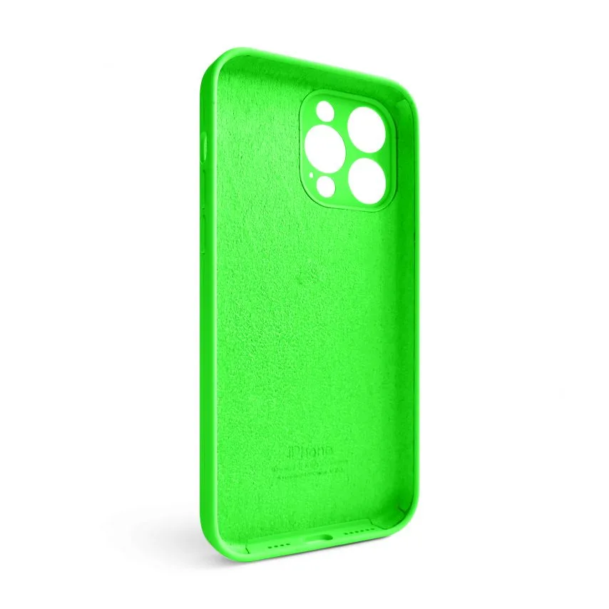 Чохол силіконовий для смартфона 14 Pro Max 40 салатовий закрита камера