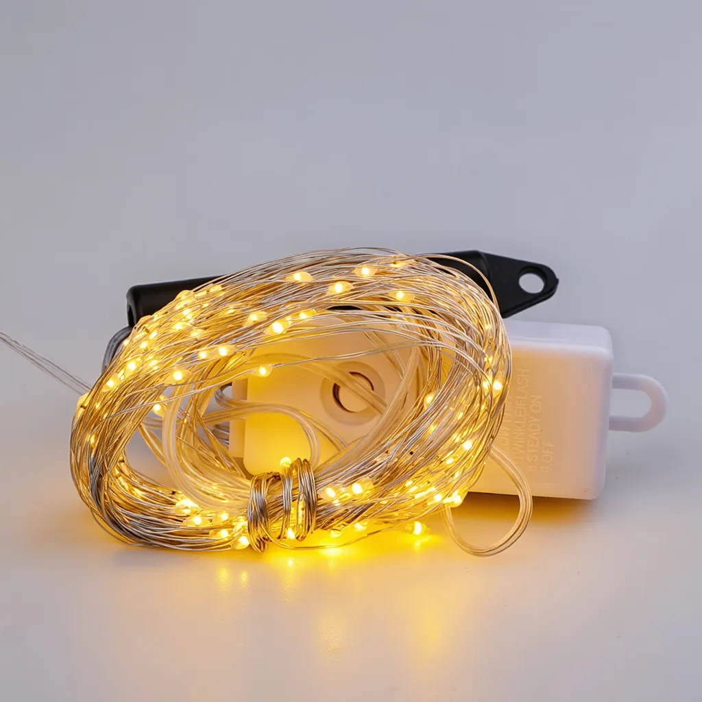 Гірлянда світлодіодна 3 м жовта 600 LED на мідному дроті