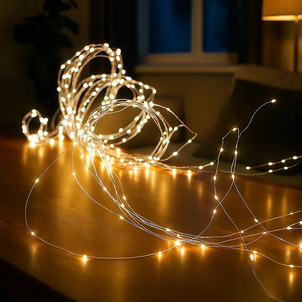 Гірлянда світлодіодна 3 м жовта 600 LED на мідному дроті