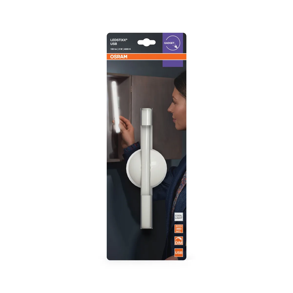 Акумуляторний світильник Osram 2 Вт 150 лм 4000 K сірий