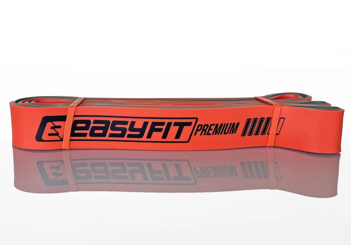Двошарова резинка EasyFit натуральний латекс 25-45 кг оранжево-сіра