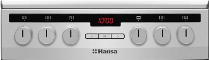 Комбинированная плита Hansa, 50х60 см, 62 л, чугун, газовый контроль, дисплей, серый