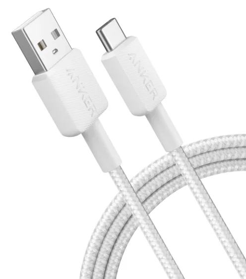 Кабель Anker USB-A до USB-C 1,8 м Нейлон Білий
