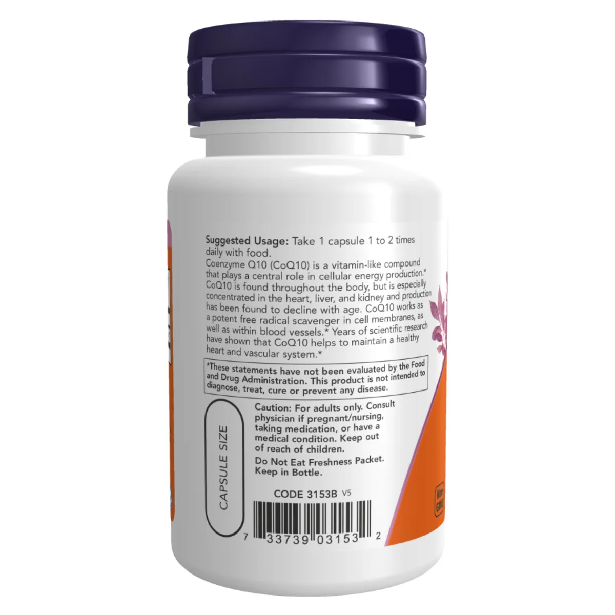 CoQ10 60 мг 60 капсул NOW Foods для спортсменов антиоксидантная защита поддержка сердца