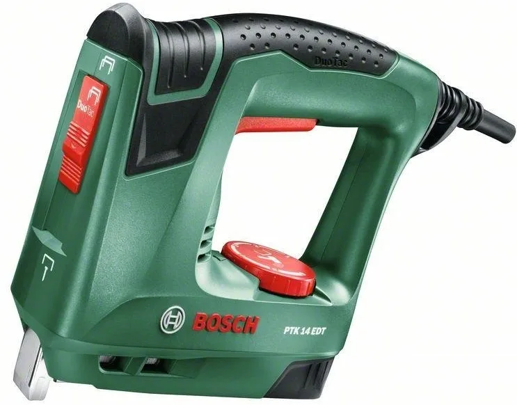 Степлер-цвяхозабивач Bosch PTK 14 EDT, 6-14 мм, скоба тип 53, цвях 14 мм, 30 уд/хв, вага 1.1 кг.