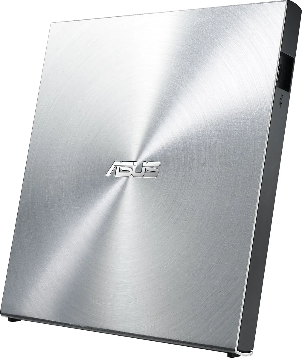 Привід оптичний ASUS зовнішній USB 2.0 срібний Slim  DVD CD записувач