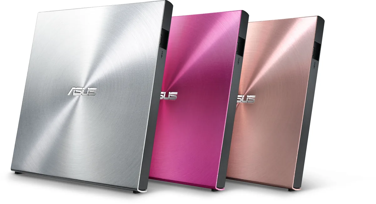 Привід оптичний ASUS зовнішній USB 2.0 срібний Slim  DVD CD записувач