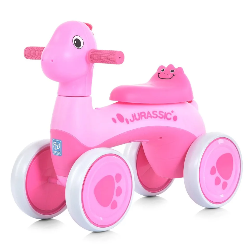 Дитяча каталка-толокар Bambi пластик 53х23х35 см рожевий до 25 кг