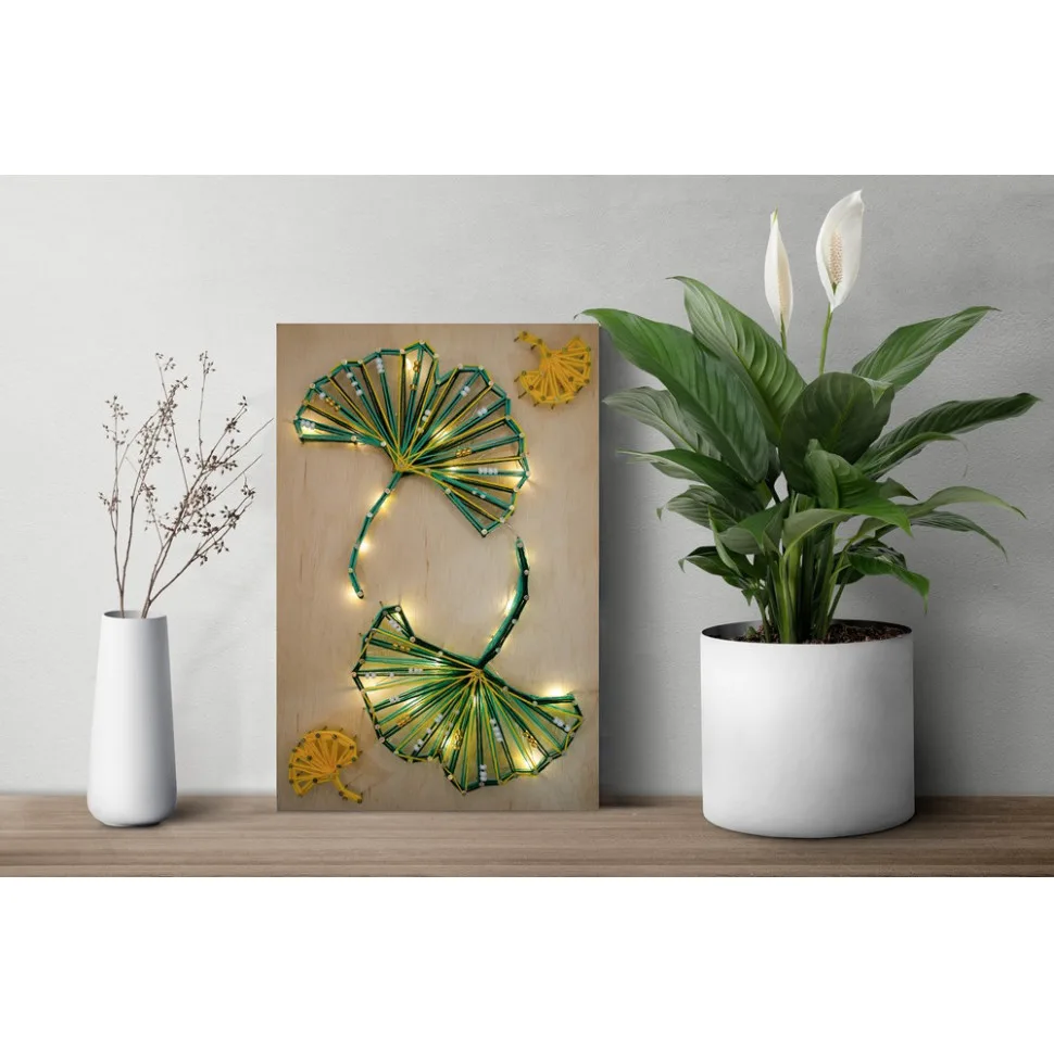 Набор стринг-арт Abris Art дерево 190х290 мм Малахитовый
