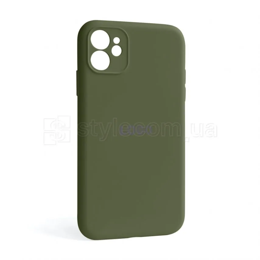 Чохол силіконовий для Apple iPhone 11  зелений закритий низ закрита камера