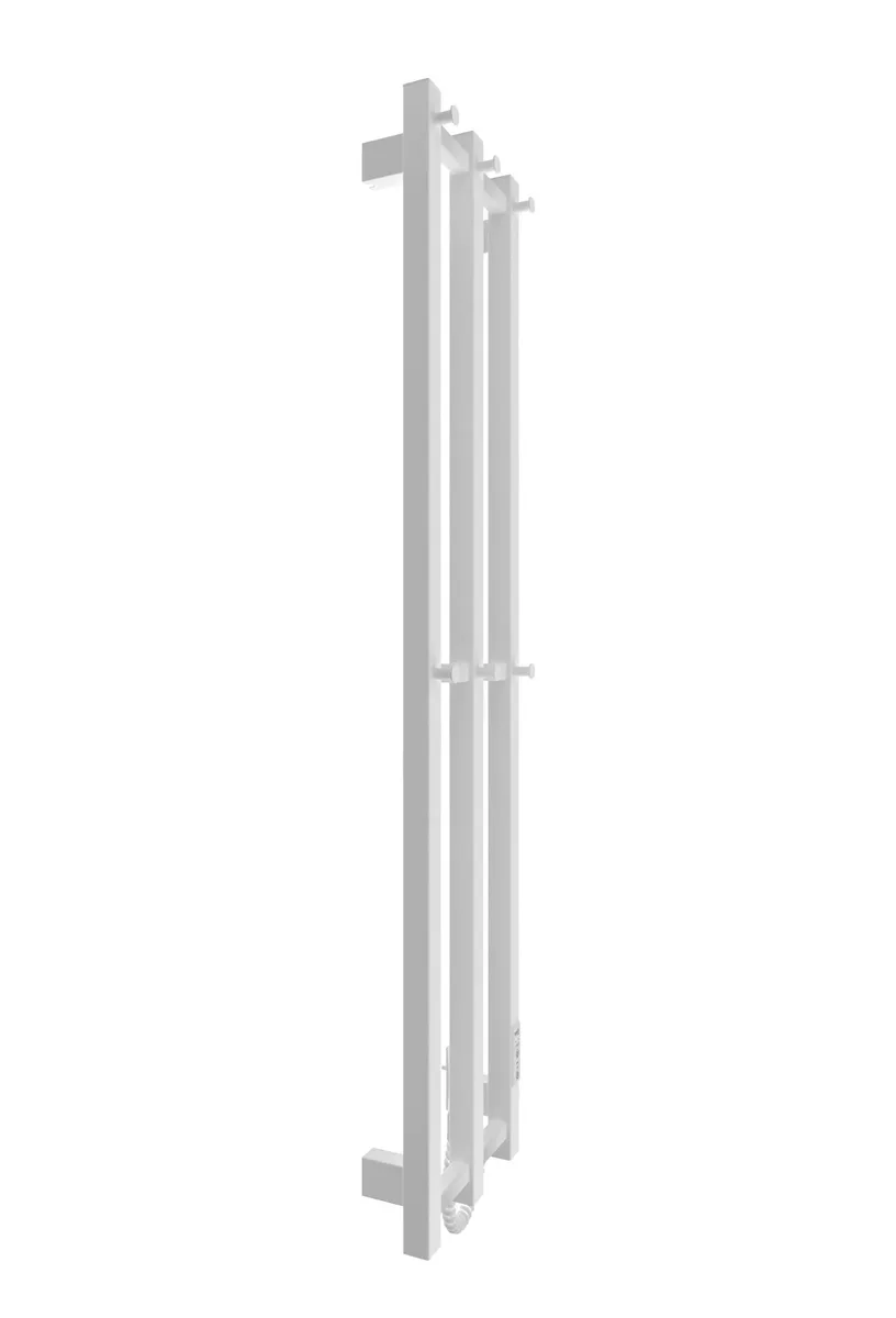 Рушникосушка Hygge Family електрична Slim, 1170х250х80мм, таймер-регулятор, сталь, білий матовий