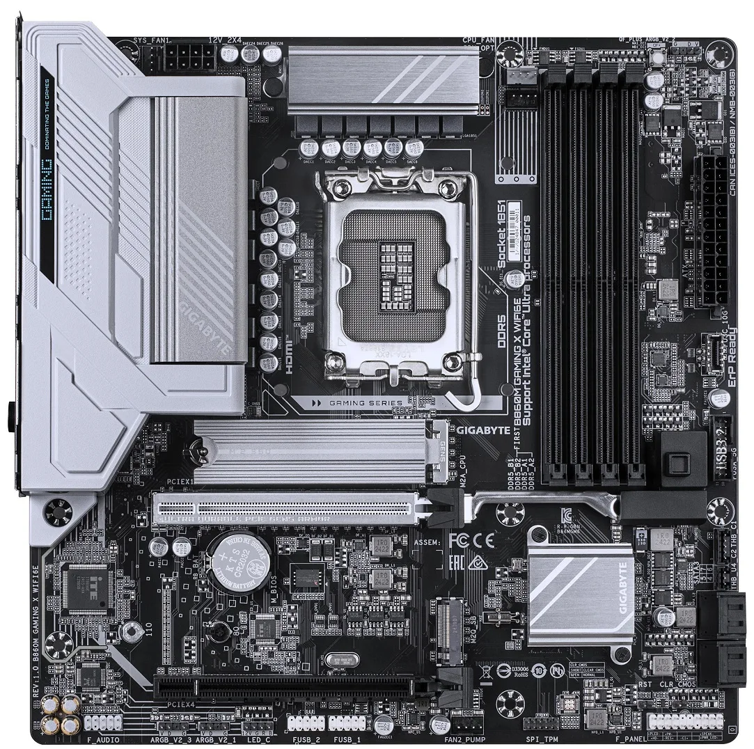 Материнская плата GIGABYTE B860M GAMING X WIFI6E s1851 B860 4xDDR5 M.2 HDMI DP Type-C Wi-Fi BT mATX