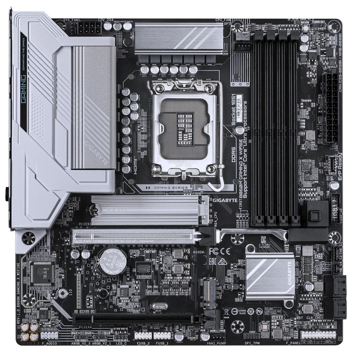 Материнская плата GIGABYTE B860M GAMING X WIFI6E s1851 B860 4xDDR5 M.2 HDMI DP Type-C Wi-Fi BT mATX