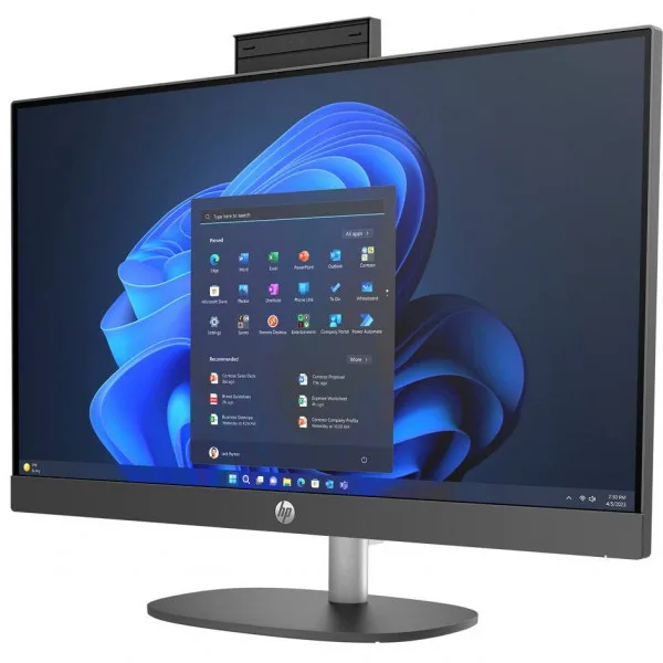 Комп'ютер персональний моноблок HP 245-G10 23.8" FHD IPS AG, AMD R3-7320U, 8GB, F512GB, UMA, WiFi, кл+м, 2р, DOS, чорний