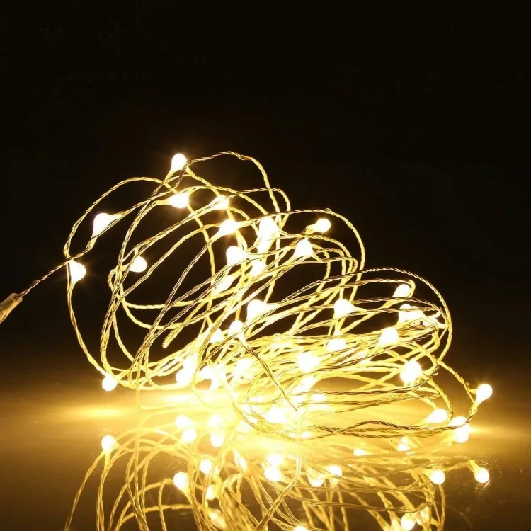 Гірлянда світлодіодна метал 5 м жовта 50 LED