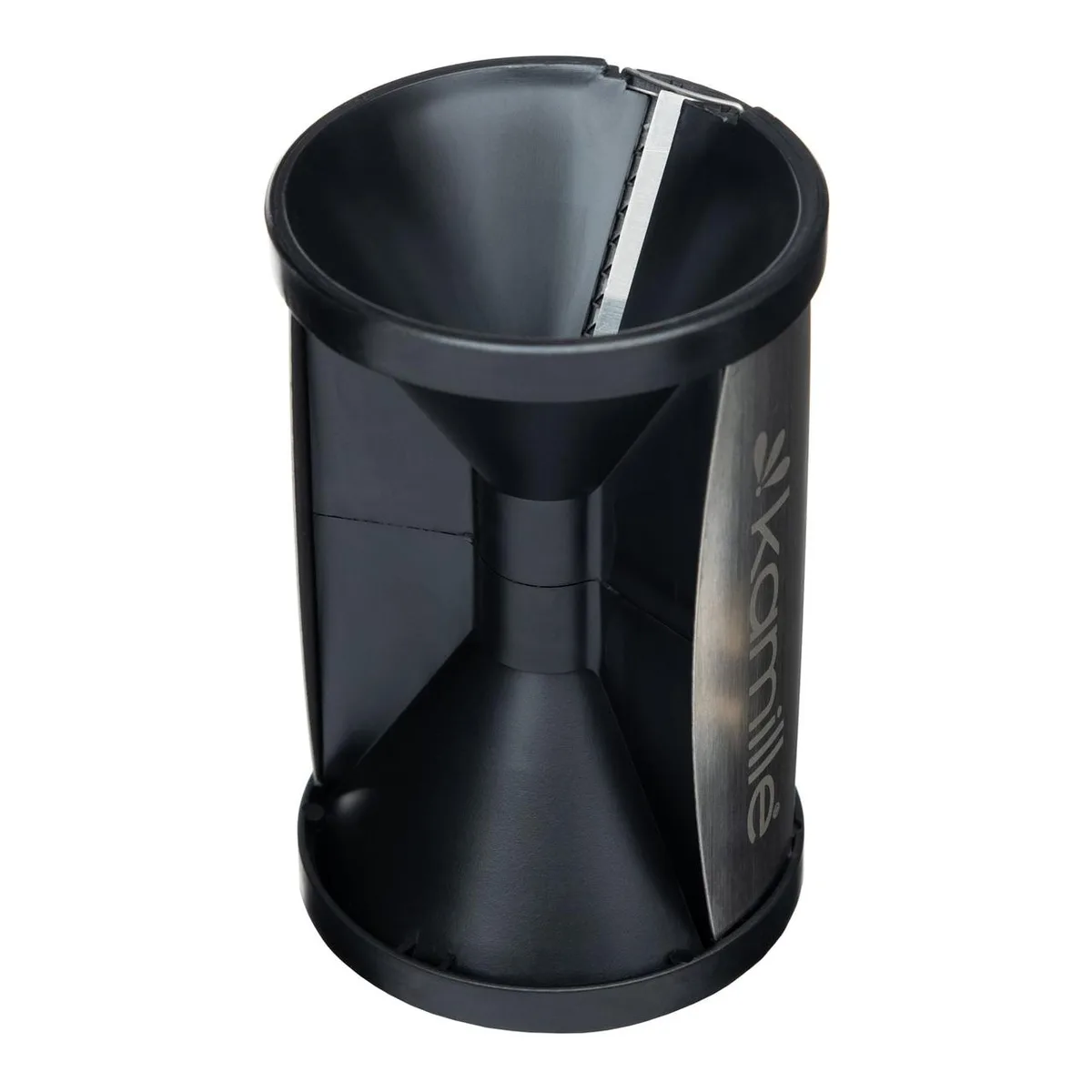 Спіральна овочерізка Kamille нержавіюча сталь 6,9х11 см чорна