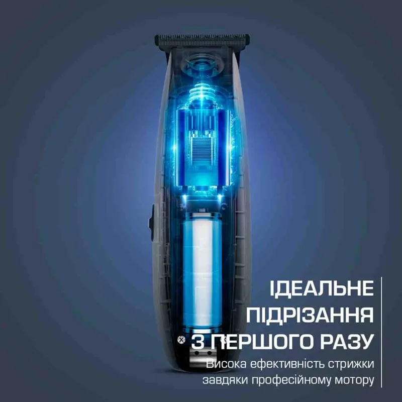 Тример Rowenta нержавіюча сталь 0,5-5 мм чорний блакитний