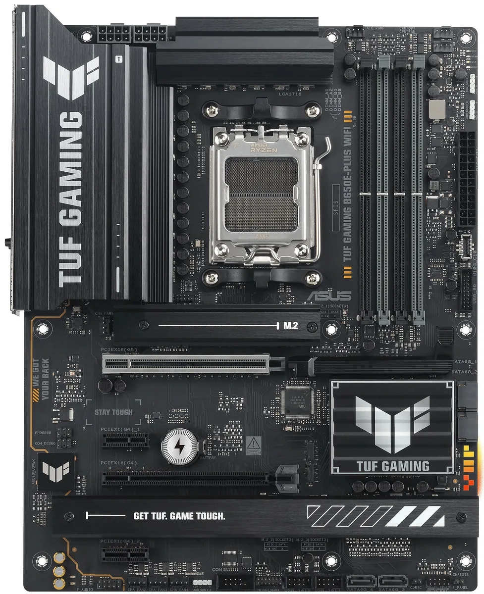 Материнcька плата ASUS TUF GAMING B650E-PLUS WIFI sAM5 B650 4xDDR5 M.2 HDMI DP Wi-Fi BT ATX