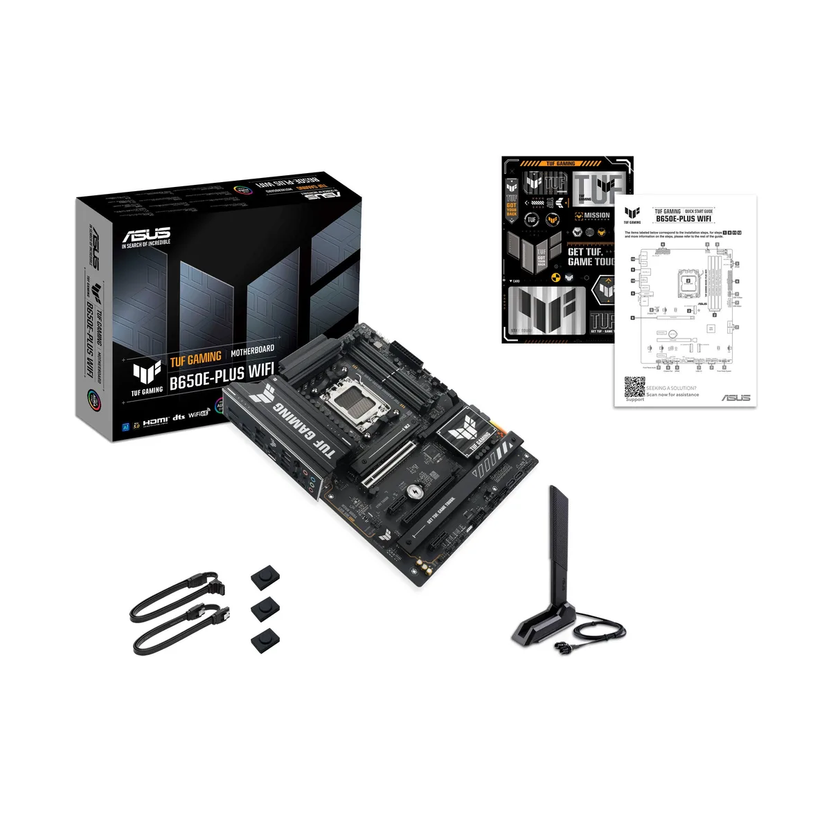 Материнcька плата ASUS TUF GAMING B650E-PLUS WIFI sAM5 B650 4xDDR5 M.2 HDMI DP Wi-Fi BT ATX